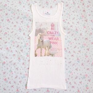 be crazy and wear pink unicorn rhinestone tank